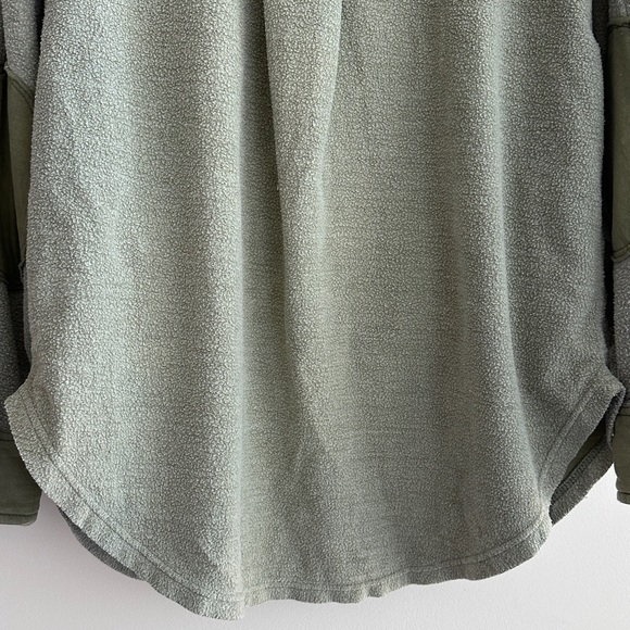 Free People Women’s Ruby Fleece Shirt Jacket, Size XS, Jaded Green - Picture 16 of 16